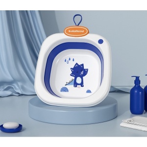Lavoar Pliabil, pentru Copii 1-8 Ani, Model Animat, din PP+TPE, 32x29x10 cm, Albastru - Img 3