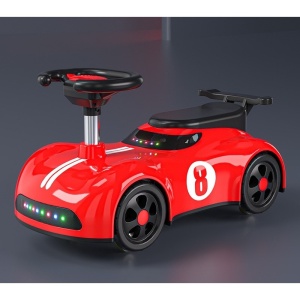 Masina pentru Copii, 1-3 ani, Impingere, Bluetooth, Muzica, din ABS, 4 Roti, Inaltime Sezut 22 cm, Rosu - Img 2
