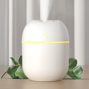 Mini Umidificator Portabil, 2 Moduri, Aromaterapie, Silentios, Lumina Ambientala, Incarcare USB, 220 ml, 8 x 8 x 10.3 cm, Alb - Img 5