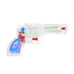 Pistol cu Apa, pentru Copii, din Plastic, 16 x 5 x 2 cm, Transparent/Albastru - Img 1