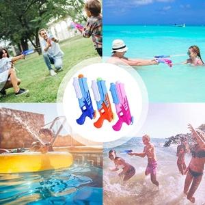 Pistol cu Apa pentru Copii, Rezervor, Pentru Piscina/Plaja, 6ani+, Roz, 300ML - Img 3