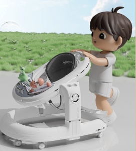 Premergator 4in1, Antemergator, Balansoar, Scaun de Masa, Functie Muzicala, din ABS, Inaltime Reglabila, Sistem Antirasturnare, Greutate Portanta 25 kg, +6 Luni, Roz - Img 2
