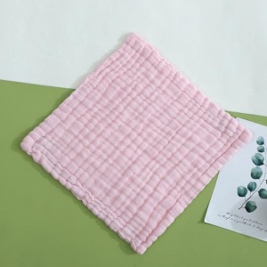 Prosop Absorbant, din Bumbac, 6 Straturi, 30 x 30 cm, Roz - Img 4