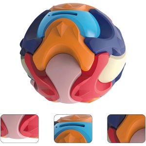 Pusculita Sub Forma de Minge, de Construit, se Asambleaza/Dezasambleaza, din Plastic, 16.5x16.5x16.5, Multicolor - Img 3