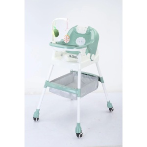 Scaun de Masa pentru Copii, Multifunctional, Suport de Agatat Jucarii, 110 x 60 x 70 cm, Verde - Img 3