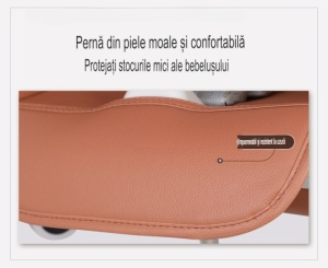 Scaun de Masa Pliabil 3in1,Reglabil, Multifunctional, 3 Pozitii, Masuta si Husa Detasabile, Roti, Centura de Siguranta, Ajustare Inaltime, Roz - Img 3