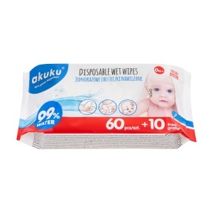 Servetele umede bebelusi Akuku 99% apa 70 bucati