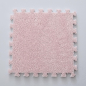Set 10 Piese Covor tip Puzzle, Spuma EVA, Pufos, 30 x 30 x 1 cm, Roz Pudrat - Img 5