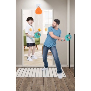 Set Palete pentru Tenis de Masa, pentru Copii, Accesoriu de Agatat Inclus, 2 Mingi, Design Animat, Albastru - Img 4