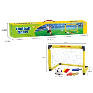 Set Poarta de Fotbal pentru Copii, 45x60 cm, Minge, Cartonase, Pompa, Fluier, Interactiv, Distractiv, Galben - Img 2
