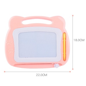 Tabla Magnetica pentru desen Pix, forma dreptunghi, dimensiuni 23x17 cm, cu picioare suport, Portocaliu