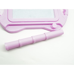 Tabla Magnetica pentru desen Pix, forma dreptunghi, dimensiuni 23x17 cm, cu picioare suport, Roz Pal - Img 2