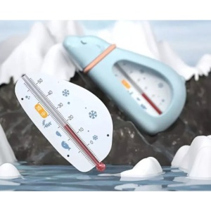 Termometru pentru Baie, Plutitor, Rezistent la apa, Multifunctional, Model Urs Polar, 15x7.5x4 cm, Albastru - Img 5
