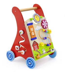 Antemergator Viga, cu activitati tip montessori, rosu - Img 3