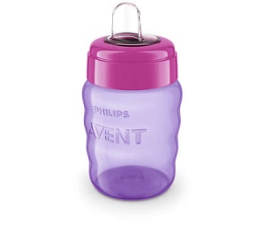 Cana cu tetina de formare Philips Avent, +9 luni, roz