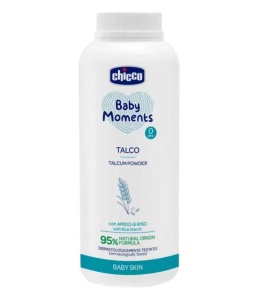 Chicco Pudra de talc Baby Moments 0 luni +, 150g - Img 2