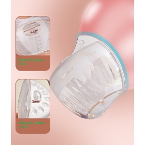 Colector de Lapte Matern, din Silicon Safety, Anti-debordare, 80 ml, Transparent - Img 3