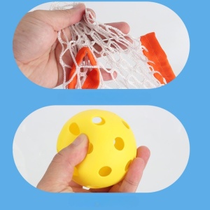 Joc Spikeball, pentru Copii, Joc in 2, pentru Plaja, Parcuri, Interior, 2 Plase, 2 Mingi, Senzorial, Prinderea Mingii, 50x30 cm, Multicolor - Img 3