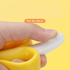 Jucarie dentitie bebelusi banana, material silicon non-toxic, 3m+ - Img 2