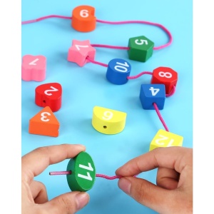 Jucarie Educativa , Tip Montessori, Model Ceas Pinguin, din Lemn, + 36 Luni, 12 Piese, 17.2 cm, Multicolor - Img 6