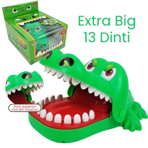 Jucarie interactiva Crocodil Dentist, Joc de Grup/Familie, 13 Dinti, Extra Big 21 x 14.5 x 11 cm, Verde - Img 2