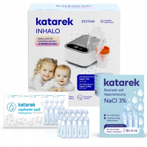 Katarek Inhalo, nebulizator cu compresor + 2 tipuri de sare