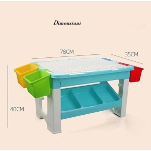 Masa de joaca pentru construit, 69 piese incluse - Img 2