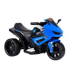 Motocicleta Electrica cu 3 Roti, Acumulator Încarcare, Anti-Rasturnare, Lumini, Sunete, Off-Road, Baterie 6V 4.5Ah, 66x34x43cm, Albastru