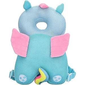 Perna tip Rucsac pentru Protectia Capului, Tetiera tip Unicorn, pentru Bebelusi, Albastru - Img 3