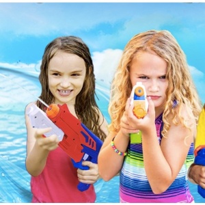 Pistol cu Apa pentru Copii, Rezervor, Pentru Piscina/Plaja, 6ani+, Bleumarin/Rosu, 300ML - Img 5