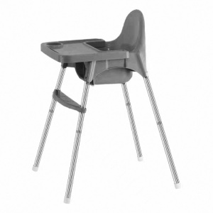 Scaun de masa telescopic pentru bebelusi si copii, reglabil pe inaltime, Varsta 6-32 luni, Gri