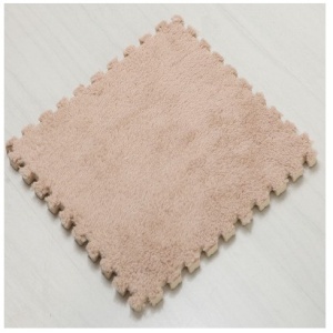 Set 10 Piese Covor tip Puzzle, Spuma EVA, Pufos, 30 x 30 x 1 cm, Crem - Img 2