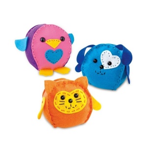 Set 3 Piese Creatie Perna pentru Copii Model Pasare/Catel/Pisica, Dream Kids - Img 4