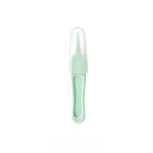 Set Aspirator Nazal pentru Copii, Manual, Anti-Reflux, cu Pompita, Usor de Curatat, Varf din Silicon, 11.2x4cm, Verde - Img 2