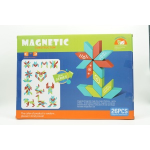 Set inteligent de constructie cu piese magnetice, 26 piese, +3 ani, multicolor - Img 2