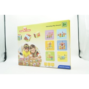 Set inteligent de cuburi magnetice pentru copii, 10 piese, cutie depozitare, puzzle parc de distractii, +3 ani, multicolor - Img 2