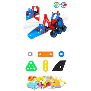 Set pentru construit masini, Educativ si creativ, 134 piese - Img 6