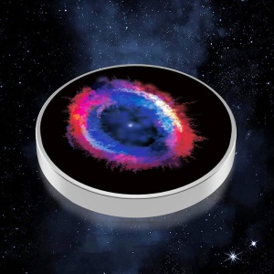 Spinner Giroscopic Metalic, Jucarie Rotativa Anti-stres, Otel Inoxidabil, 3.8 x 0.6 cm, Efect Optic Galaxie, Model Galaxy in Eridanus - Img 2