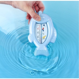 Termometru pentru Baie, Plutitor, Rezistent la apa, Multifunctional, Model Peste, 15.5x9.5x2 cm, Albastru - Img 6