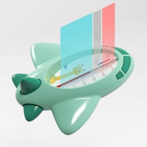 Termometru pentru Baie, Plutitor, Rezistent la apa, Multifunctional, Model Avion, 11x10x4 cm, Verde - Img 4