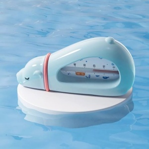Termometru pentru Baie, Plutitor, Rezistent la apa, Multifunctional, Model Urs Polar, 15x7.5x4 cm, Albastru - Img 2