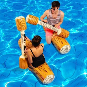 Colac de inot gonflabil sub forma de pluta + vasla gonflabila , Joc pentru piscina - Img 6