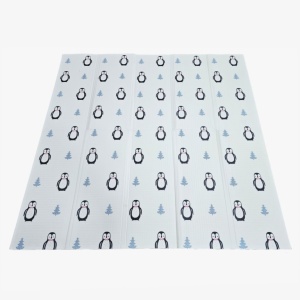 Covoras de Joaca pentru Copii Termic cu 2 Fete, Model Girafe si Pinguini, cu Spuma, Impermeabil, Antiderapant, 200cm x 180cm x 1cm - Img 4