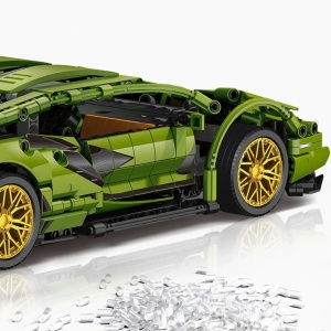 Joc de Construit, Model Lamborghini, 1280 Piese, +6 Ani, Verde - Img 3