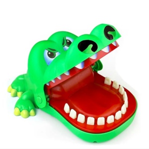 Jucarie interactiva Crocodil Dentist, Joc de Grup/Familie, 13 Dinti, Extra Big 21 x 14.5 x 11 cm, Verde - Img 1