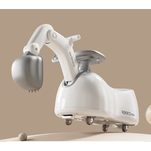 Masina 3 in 1, 1-3 Ani, Tip Excavator/Balansoar/Masina Yo Yo, din Plastic, 4 Roti Silentioase, 71.5 x 34 x 39 cm, Alb - Img 2