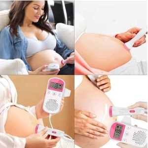 Monitor Fetal Doppler, Monitorizare Sarcina, Ritm Cardiac, Ecran LCD 4.5 cm, 2 x Baterii AA (neincluse), Portabil, din ABS, 12.8 x 9.6 x 3 - Img 4