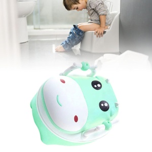 Olita pentru Copii, +1an, Portabila, Design Vacuta cu Capac, cu Manere, Compartiment Detasabil, Perie Inclusa, Verde - Img 4