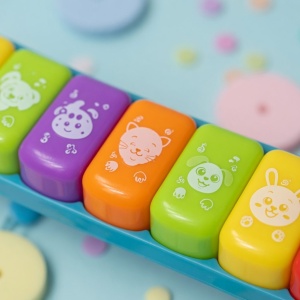 Pian Muzical Interactiv Pentru Copii Cu Taste Colorate Si Butoane, 18+ Luni - Img 5