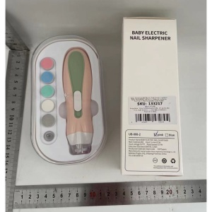 Pila Electrica, pentru Copii si Bebelusi, din ABS, 6 Accesorii, cu Lumina LED, 9.5 x 6 x 17 cm, Verde/Roz - Img 6